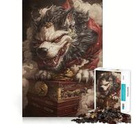 Puzzle del mitico lupo guardiano per ragazzi, 1000 pezzi, gioco di logica, divertente e rilassante, opera d'arte dai contorni netti, oggetto da collezione (38x26cm)