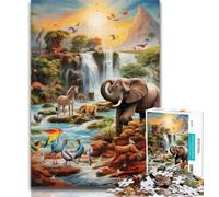 Puzzle del mondo animale per adolescenti, 1000 pezzi, per gioco educativo, sfida, giocattolo, arredamento unico per la casa e regali, 75x50cm