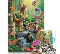 Puzzle del mondo animale per adolescenti, 1000 puzzle, giocattoli educativi per l'apprendimento, giochi per famiglie con poster abbinato e foglio di quiz (75x50cm)