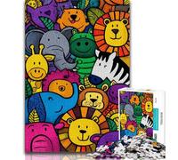Puzzle del mondo animale per adulti e adolescenti, giochi educativi, decorazioni da parete, regali unici per compleanno e Natale (75x50cm)