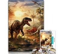 Puzzle del mondo dei dinosauri da 1000 pezzi per adulti, gioco stimolante e gioco per famiglie, ideale come regalo per tutta la famiglia (50x75cm)