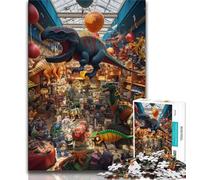 Puzzle del mondo dei dinosauri per adolescenti da 1000 pezzi, gioco stimolante e gioco per famiglie con pezzi completamente interconnessi di forma casuale (50x75cm)