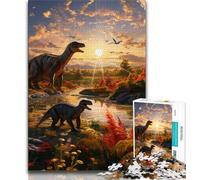 Puzzle del mondo dei dinosauri per adolescenti, puzzle da 1000 pezzi, gioco per famiglie, antistress, sfida difficile, regali di Babbo Natale segreto (50x75cm)