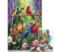 Puzzle del mondo dei fiori e degli uccelli per adolescenti, puzzle da 1000 pezzi, giocattolo educativo intellettuale decomprimente, regali di Babbo Natale segreto, 38x26cm
