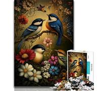 Puzzle del mondo dei fiori e degli uccelli per adolescenti, puzzle da 1000 pezzi, gioco rompicapo, decorazione da parete, regali unici per compleanno e Natale (75x50cm)