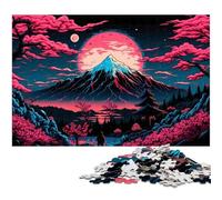 Puzzle del Monte Fuji da 1000 pezzi per adulti, in cartone, ideale per adolescenti e collezionisti, regalo da viaggio, attività per famiglie, 26X38CM/10,23x14,96 pollici.
