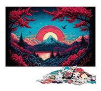 Puzzle del Monte Fuji da 1000 pezzi per adulti, puzzle in legno, regalo perfetto per l'arredamento della casa e per il divertimento delle feste, 50x75CM/19,68x29,52 pollici
