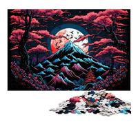 Puzzle del Monte Fuji da 1000 pezzi per adulti, puzzle in legno, regalo perfetto per l'arredamento della casa e per il divertimento delle feste, 50x75CM/19,68x29,52 pollici