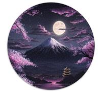Puzzle del Monte Fuji da 1000 pezzi per adulti Puzzle rotondi da 1000 pezzi per adulti Ideale per gli innamorati, perfetto come regalo di Natale, Capodanno e San Valentino (67,5x67,5cm)