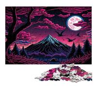 Puzzle del Monte Fuji da 1000 pezzi per adulti, rompicapo impegnativo, gioco per adulti, attività interattiva per famiglie, 26X38CM/10,23x14,96 pollici.