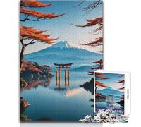 Puzzle del Monte Fuji dall'altra parte del fiume, 1000 pezzi, per adolescenti, gioco di apprendimento consapevole e divertente, celebrazioni gioiose, dimensioni 38x52cm