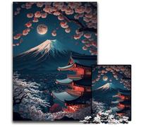 Puzzle del Monte Fuji per adulti, 1000 pezzi, puzzle difficili per adulti, ideali per gli innamorati, Capodanno, San Valentino, 26X38CM/10,23x14,96 pollici.