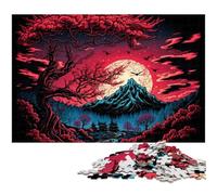 Puzzle del Monte Fuji per adulti, puzzle in legno da 1000 pezzi per adulti, rompicapo impegnativo per adolescenti, divertente serata di giochi in famiglia 50x75CM/19,68x29,52 pollici