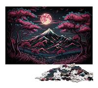 Puzzle del Monte Fuji per adulti, puzzle in legno da 1000 pezzi per adulti, rompicapo impegnativo per adolescenti, divertente serata di giochi in famiglia 50x75CM/19,68x29,52 pollici
