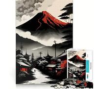 Puzzle del Monte Fuji Rosso, 1000 pezzi, per ragazzi, gioco di logica, ideale per momenti di relax, con taglio preciso e pezzi da collezione (38x52cm)