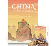 Puzzle del Monte Huangshan,1000 pezzi,per concentrazione,rilassamento e divertimento,taglio liscio,regalo di compleanno (50x75cm)