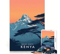 Puzzle del Monte Kenya da 1000 pezzi per adolescenti,stimolante per la mente,ideale per i momenti di relax,con chiusura solida e creativa (38x52cm)