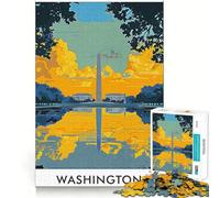 Puzzle del Monumento a Washington DC,1000 pezzi,divertente e stimolante per la mente,con componenti robusti e ben definiti,ideale per rilassarsi in casa (50x75cm)