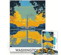 Puzzle del Monumento a Washington DC,1000 pezzi,gioco creativo,componenti robusti e ben rifiniti,ideale da portare in viaggio,gioco per allenare la mente (38x52cm)
