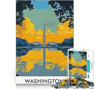 Puzzle del Monumento a Washington DC,1000 pezzi,gioco di abilità mentale,incastro stabile,parti che non si spostano,passatempo divertente per i lunghi weekend (38x26cm)
