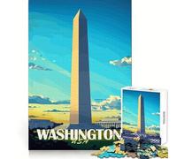 Puzzle del Monumento a Washington DC da 1000 pezzi per adolescenti, ideale per allenare la concentrazione, per un divertimento senza fine e per completare il puzzle Un regalo perfetto (50x75cm)