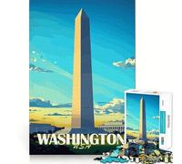 Puzzle del Monumento a Washington DC per adulti,1000 pezzi,gioco stimolante per la mente,dimensioni uniformi,pezzi precisi,facile da trasportare,gioco per allenare la mente,idea regalo (38x26cm)