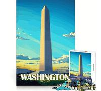 Puzzle del monumento di Washington DC per ragazzi, 1000 pezzi, stimolante per la memoria, rilassante e piacevole, con tagli precisi, (38x26cm)