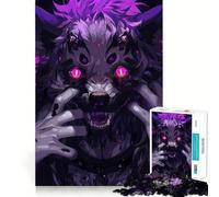 Puzzle del mostro lupo viola per ragazzi, 1000 pezzi, gioco di intelligenza, divertimento in casa, taglio di qualità, regalo creativo (38x26cm)