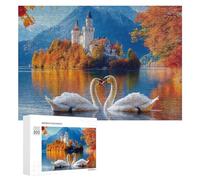Puzzle del paesaggio del lago dei cigni per adulti attività familiari giochi decorazione della casa puzzle 300 PCS