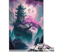 Puzzle del Palazzo Galleggiante in Giappone per adulti, rompicapo difficili e difficili per bambini adulti, 520 pezzi (52x38 cm)