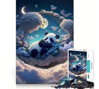 Puzzle del Panda Mistico da 1000 pezzi per adolescenti migliora la memoria, rilassante e divertente, con bordi netti, 50x75cm