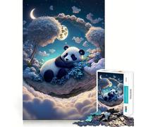 Puzzle del Panda Mistico per Ragazzi, 1000 Pezzi, Migliora la Memoria, Tempo Libero a Casa, Bordo Preciso, 38x26cm