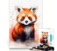 Puzzle del panda rosso da 1000 pezzi per adolescenti, rafforza la memoria, calma e relax, bordi lisci, (50x75cm)