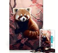 Puzzle del panda rosso da 1000 pezzi per adulti, gioco di logica, divertimento rilassante, pezzo da collezione artistico dai tagli precisi (38x52cm)