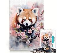 Puzzle del panda rosso per adulti, 1000 pezzi, gioco di logica antistress, taglio di precisione, regalo per le festività (50x75cm)