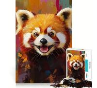 Puzzle del panda rosso per adulti, 1000 pezzi, rompicapo, per il tempo libero a casa, da assemblare, regalo di compleanno (38x52cm)