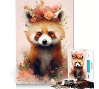 Puzzle del panda rosso selvatico,1000 pezzi,stimolante per la mente,divertente,senza sbavature,pezzi ben tagliati,gioco per le vacanze al chiuso (50x75cm)