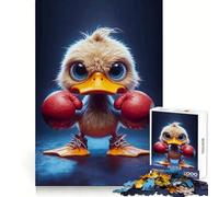 Puzzle del papero pugile per ragazzi, 1000 pezzi, stimola la mente, rilassa facilmente, bordi uniformi, elegante regalo di Natale (38x52cm)
