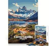 Puzzle del Parco Nazionale Cerro Castillo,Cile,per ragazzi,1000 pezzi,stimolante per la mente,per il tempo libero,ad incastro,elegante,regalo di Natale (50x75cm)