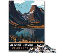 Puzzle del Parco Nazionale dei Ghiacciai, 1000 pezzi, per adulti e adolescenti, antistress, per trascorrere il tempo in casa, per migliorare l'amore tra coppie, 1000 pezzi (50x75cm)