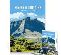 Puzzle del Parco Nazionale dei Monti Simien per ragazzi, 1000 pezzi, stimolante per la mente, ideale per il relax e le vacanze (50x75cm)