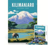 Puzzle del Parco Nazionale del Kilimanjaro da 1000 pezzi per adolescenti,stimolante per la mente,ideale per il tempo libero e la fuga dalla realtà,con incastro perfetto,perfetto per le vacanze