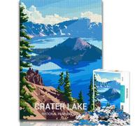Puzzle del Parco Nazionale del Lago Crater da 1000 pezzi per adulti e ragazzi, giocattolo educativo intellettuale decomprimente, ottimi regali e giocattoli 38x26cm