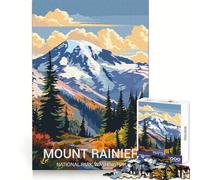 Puzzle del Parco Nazionale del Monte Rainier da 1000 pezzi per adolescenti,stimolante per la mente,ideale per il tempo libero e la fuga dalla realtà,con incastro perfetto,perfetto per le vacanze
