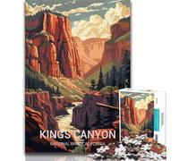 Puzzle del Parco Nazionale di Kings Canyon da 1000 pezzi per adulti, regali, giochi di attività stimolanti per famiglie, giocattoli fai da te per decorazioni murali per la casa, 75x50cm