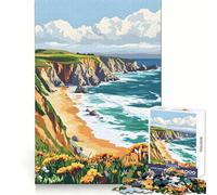 Puzzle del Parco Nazionale di Point Reyes, California, per ragazzi, 1000 pezzi, gioco di logica e avventura, taglio preciso, lista dei desideri di Babbo Natale (38x52cm)