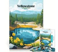Puzzle del Parco Nazionale di Yellowstone per ragazzi,1000 pezzi,gioco stimolante per la mente,pezzi senza sbavature,taglio netto,facile da imparare,divertimento per tutta la famiglia (50x75cm)
