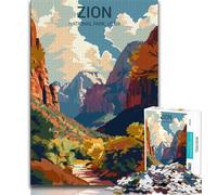 Puzzle del Parco Nazionale di Zion da 1000 pezzi per adulti, gioco educativo, sfida, giocattolo, decorazione da parete, regali unici per compleanno e Natale, 50x75cm