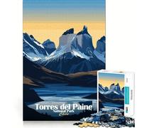 Puzzle del Parco Nazionale Torres del Paine per ragazzi, 1000 pezzi, gioco di logica trasparente, divertimento rilassante, taglio perfetto, calda sorpresa 38x52cm