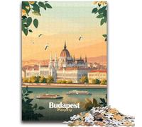 Puzzle del Parlamento di Budapest per adolescenti da 1000 pezzi, gioco stimolante e gioco per famiglie con poster abbinato e foglio di quiz, 1000 pezzi (50x75cm)